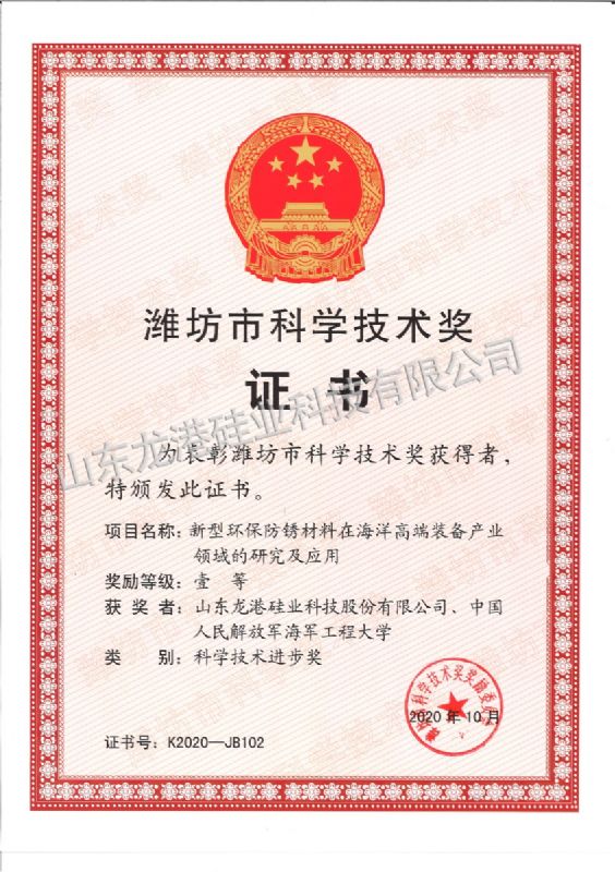 濰坊市科技進(jìn)步獎一等獎